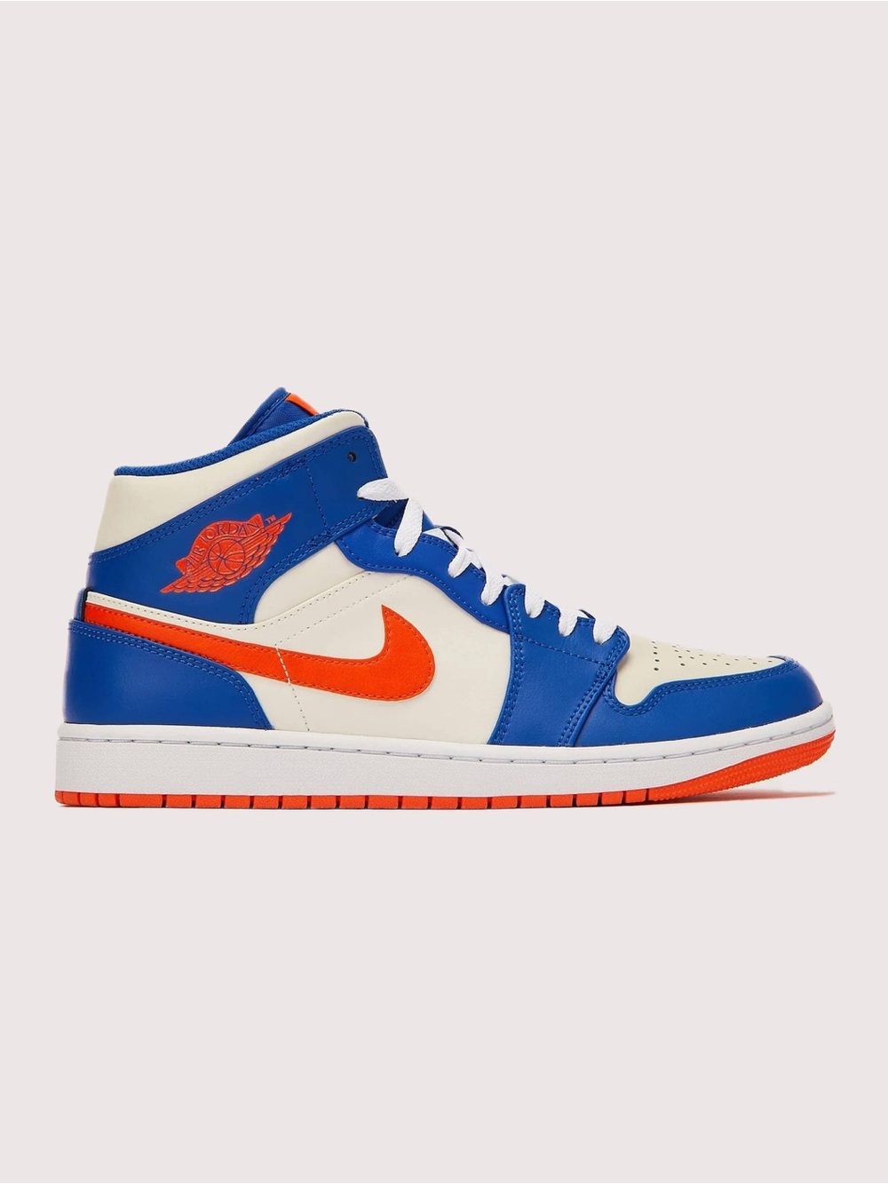 Nike Kids Mid-Top Sneaker in Blue, Orange & Cream